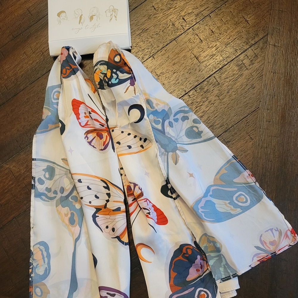 Cynthia Rowley Multicolor Butterfly Scarf